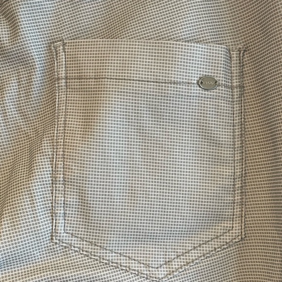 Flog pants with zipper-button up-belt loops- Size 29 - boot cut- White and Gray - Picture 2 of 13